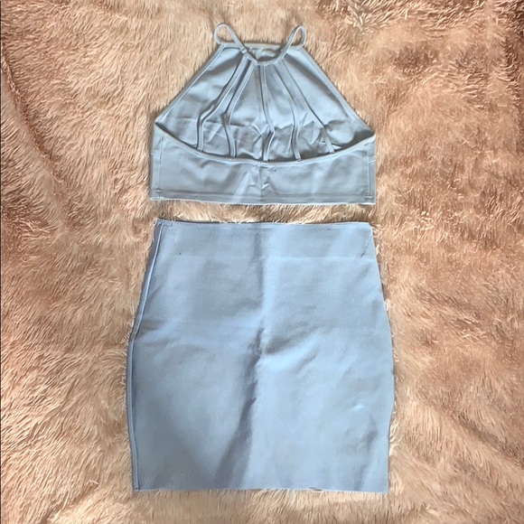 Mystique Boutique Dresses & Skirts - Two Piece Baby Blue Bodycon Dress Set M